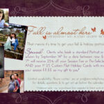 Time for Fall & Holiday Sessions!